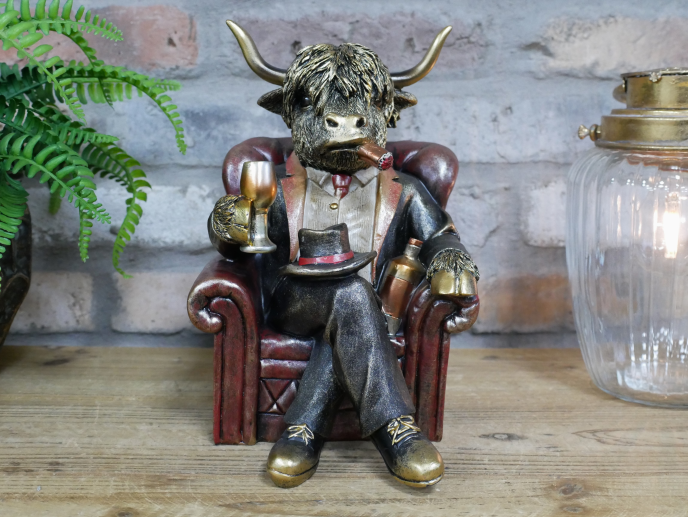 Highland Cow In A Chair