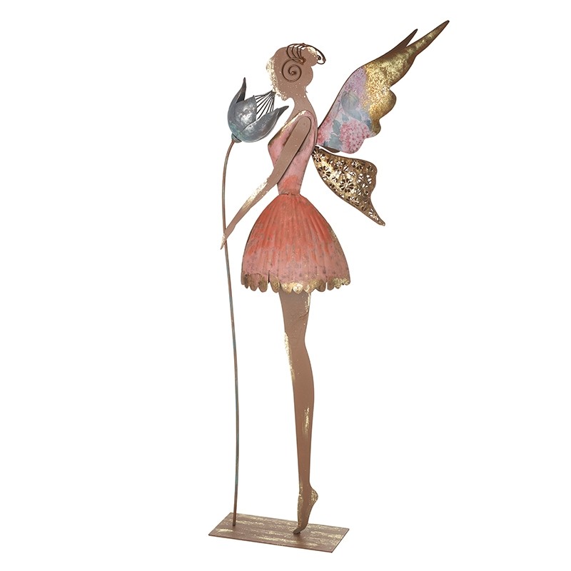 Fairy In Pink Dress With Flower