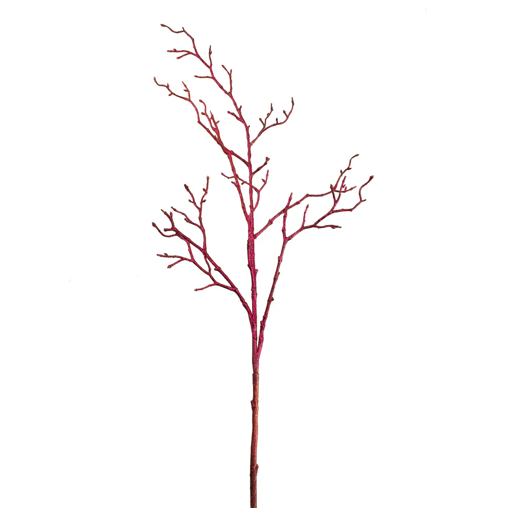 128cm Pink Glittered Branch Spray