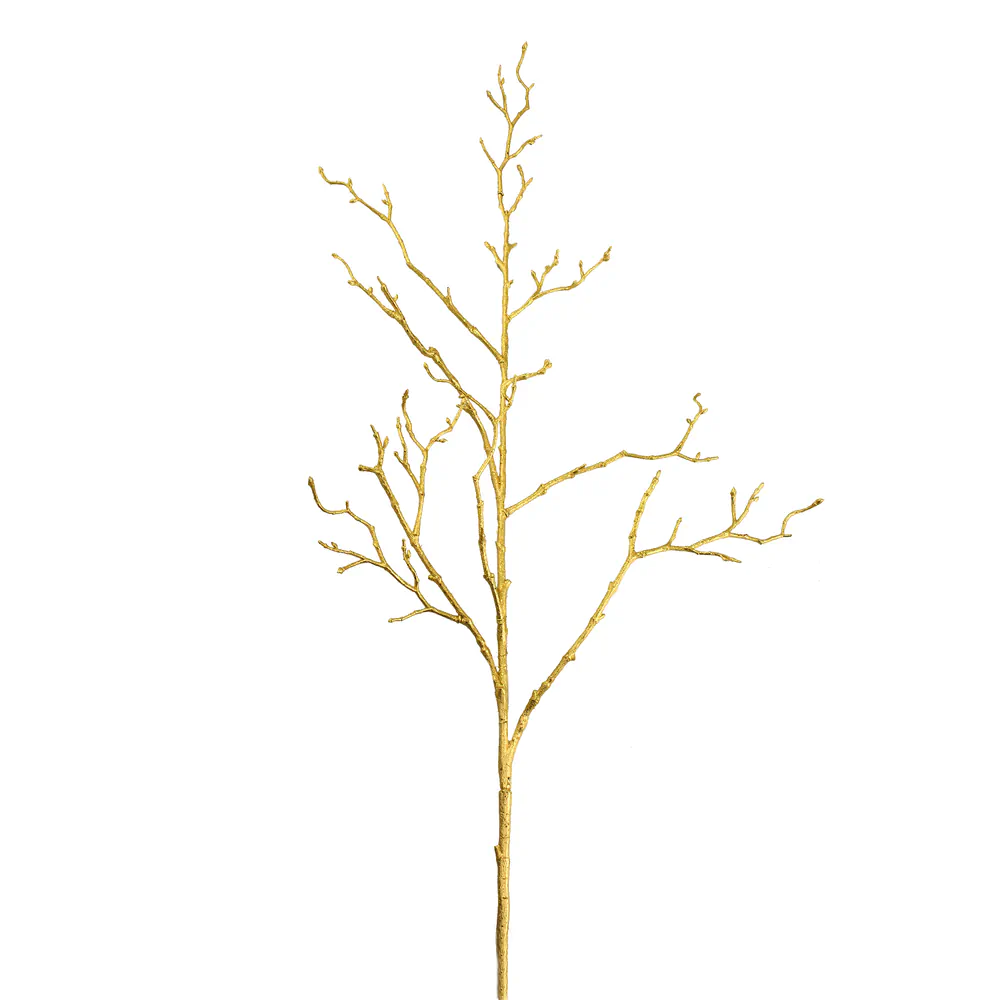 128cm Gold Glittered Branch Spray