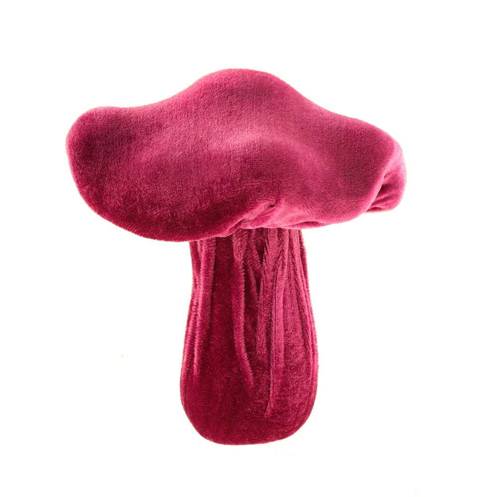 15cm Pink Velvet Mushroom