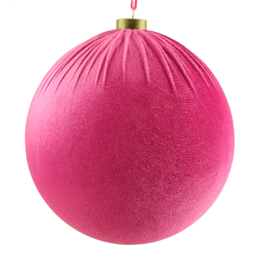 20cm Cerise Velvet Hanging Ball