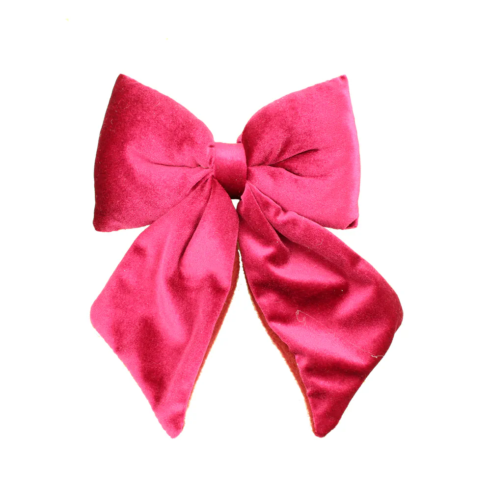 24cm Fuchsia Velvet Bow on Clip