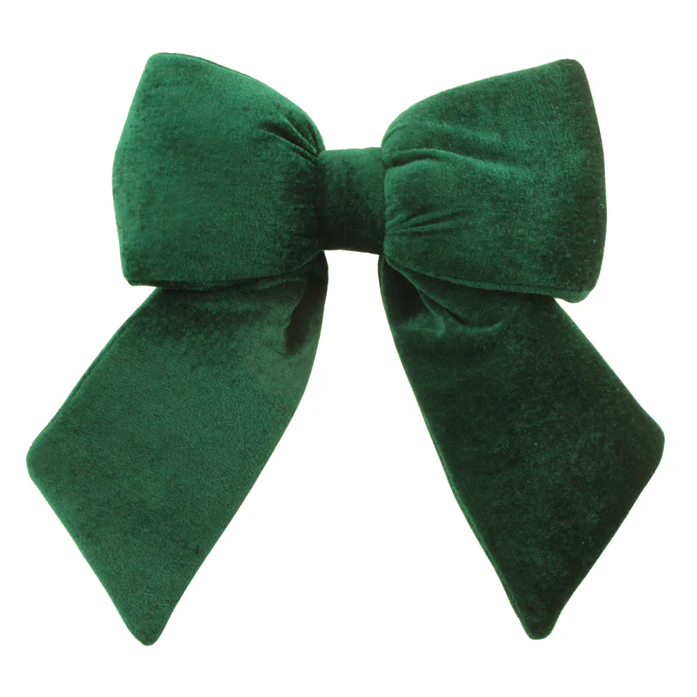 28cm Dark Green Velvet Bow